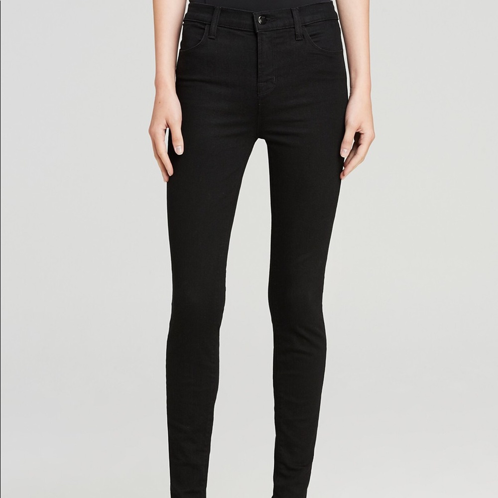 J Brand Maria High Rise Skinny - Black